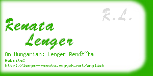 renata lenger business card